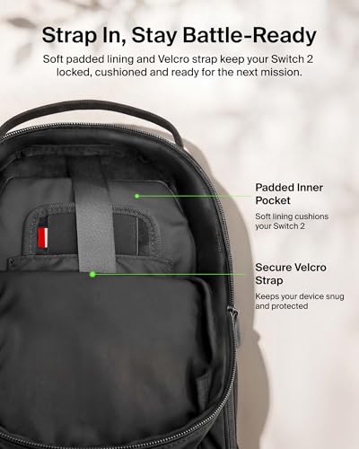 Belkin Nintendo Switch 2 Carrying Case, Sling Crossbody Travel Bag | Lightweight crossbody travel bag with stowable crossbody strap, soft interior, fits 2 Pro Controllers and 10 game card slots - color: Black