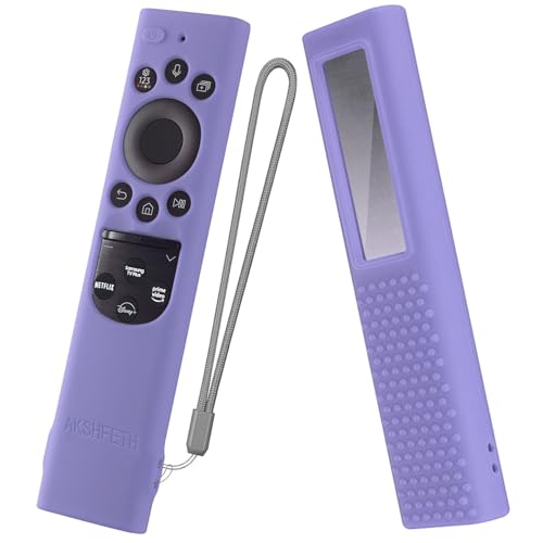 Silicone Case for Samsung BN59-01385 BN59-01386 TM2280E BN59-01391 Silicone Cover for Samsung Smart TV Solar Cell Remote Control 2022 Silicone Remote Control Sleeve (Lavender Grey) - color: lavender grey