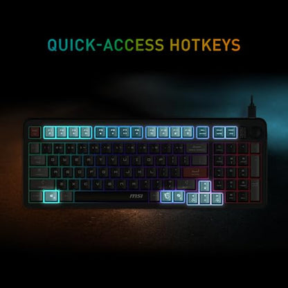 MSI Forge GK110 Combo US – Gaming RGB Keyboard & Mouse Set, 26-Key Anti-Ghosting, 12800 DPI Optical Sensor