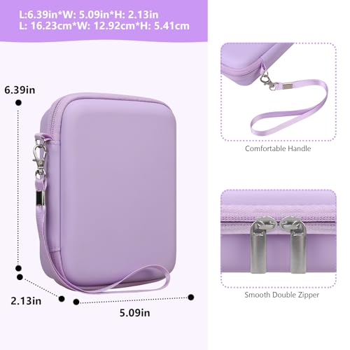 Supmay Hard Carrying Case for G350/RG35XX Pro/RG40XXV/RG405V/RG406V Retro Handheld Game Console, Retro Game Travel Storage Holder with Mesh Bag for SD Card, USB Charging Cable, User Manual, Purple - color: Purple