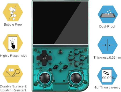 Tempered Glass Screen Protector Film For Anbernic RG35XX Pro Handheld Game Console,2 Pack HD Clear Anti-Scratch Anti-Fingerprint Screen Guard For Anbernic RG35XX Pro Retro Gaming Accessories