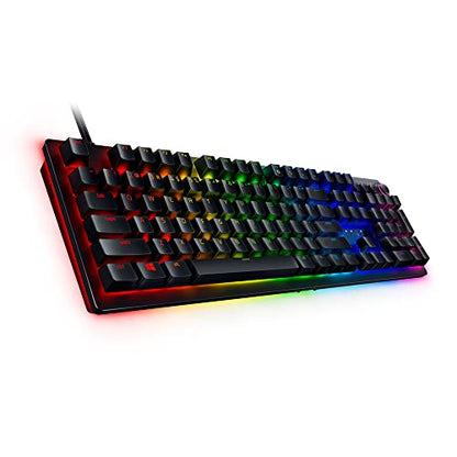 Razer Huntsman V2 Optical Gaming Keyboard: Linear Optical Switches - 8000Hz Polling Rate - Doubleshot PBT Keycaps - Dedicated Media Keys & Dial - Ergonomic Wrist Rest - Snap Tap - color: Classic Black, size: Huntsman V2