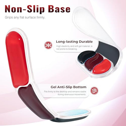 Ospelelf Mouse Pad with Wrist Rest Set Gel Ergonomic Keyboard Wrist Support Anti-Slip Rubber Bottom Office Women Desk Accessories for Computer, Laptop and Gaming, Black and Red - color: Black and Red, style: Keyboard Rest + Mouse Rest + Coaster