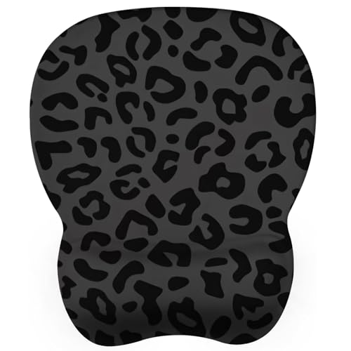 EooCoo Ergonomic Mouse Pad with Wrist Rest, Memory Foam Support Mousepad | Non-Slip Base for Computer, Cafe, Home & Office, 9.64 x 8.26 in Office Desk Accessories, Carpal Tunnel Relief - color: Black Panther