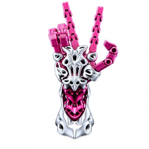 3D Printed Robotic Hand Controller Stand - Cyberpunk Mechanical Jewelry Display & Headset Holder - Futuristic Desk Decor Art Statue for Gaming Setup. (A-pink) - color: A-pink