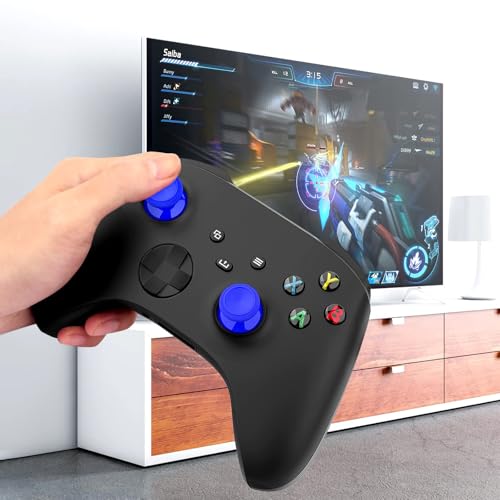 TOMSIN Replacement Joysticks for Xbox One,for Xbox Series X/S Controller,4PCS True Rubberized Thumbsticks Repair Kit for Xbox One Wireless Controller(Blue) - color: Blue