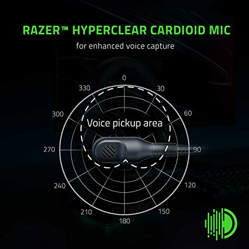 Razer BlackShark V2 X Gaming Headset: 7.1 Surround Sound - 50mm Drivers - Memory Foam Cushion - For PC, PS4, PS5, Switch - 3.5mm Audio Jack - Black | 7.1 Surround Sound, 50mm Drivers, Cardioid Mic, Lightweight, Memory Foam, Noise Isolating Earcups, for PC