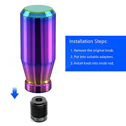 Multicolor Weighted Manual Automatic Gear Shifter Shift Knobs Lever with 5 Metal Adapters Fit Compatible with Manual Cars Most Automatic Cars - color: AA-C-04-02