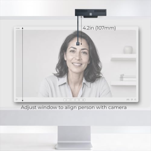 iContact Camera Pro 4K HD Webcam Charging | Eye Contact, Noise Cancelling Mic, Plug and Play USB for Mac & PC Zoom Certified, Works with Teams, Meet, and Video Calls