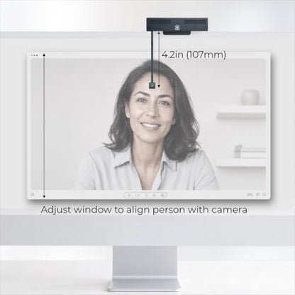 iContact Camera Pro 4K HD Webcam Charging | Eye Contact, Noise Cancelling Mic, Plug and Play USB for Mac & PC Zoom Certified, Works with Teams, Meet, and Video Calls