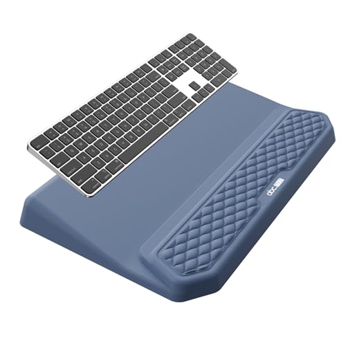 2-in-1 Ergonomic Keyboard Stand with Wrist Rest, Comfy Keyboard Riser Holder with Massage Design, Blue - color: Blue