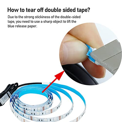 5V USB RGB LED Strip Light USB Powered 13.2ft/4M (2pcs x 6.6ft) 240LED | Flexible SMD 5050 with Controller Dimmable 19 Dynamic Modes 20 Static Colors No-Waterproof IP20 LED Tape Lights - color: RGB (Red, Green, Blue)