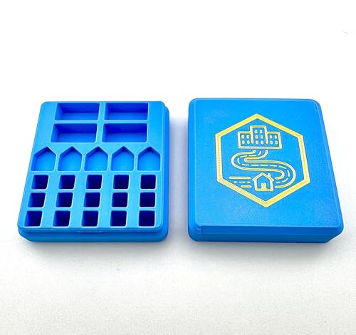 Organizer for Catan (Set of 6) | Snap Lid | Red, Orange, Blue, White, Green, Purple | Compatible with All Editions