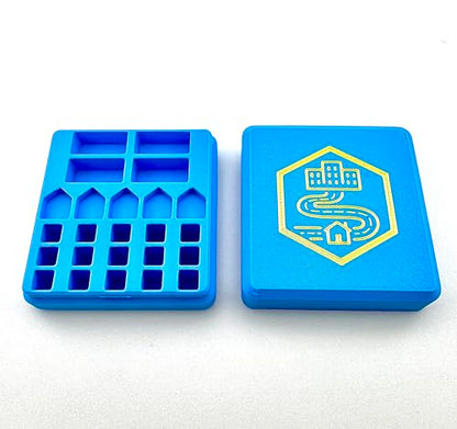 Organizer for Catan (Set of 6) | Snap Lid | Red, Orange, Blue, White, Green, Purple | Compatible with All Editions