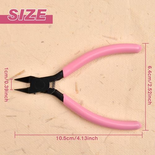4.3-inch Hobby Nippers Model Tools for Advancers to Repair and Fix Plastic Kits with Double-sided Open-edge Sprue Cutter for Plastic Miniature Building with Polishing Block, Protection Cap