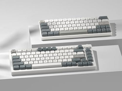dagaladoo Retro PBT keycaps Set, XDA Profile Keyboard Keycaps | Dye Sublimation,Retro White/Grey Custom keycaps for 60% 65% 75% 100% Cherry-MX switch Mechanical Keyboard - color: Retro Grey (XDA)