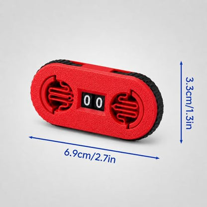 2 Pack MTG Life Counter - HP Tracker with Tracking Card Slot MTG RPG Tabletop Dungeons and Dragons (Red) - color: Red