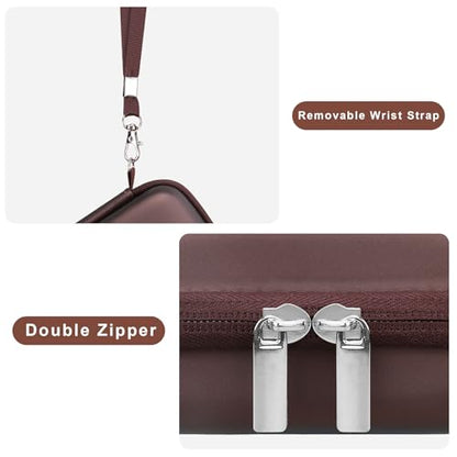 Canboc Hard Case for KODAK PIXPRO FZ55/ FZ45/ FZ43/ FZ53 16MP Digital Camera, Vlogging Camera Bag, Zipper Mesh Pocket fit Cable, SD Card, Brown (Case Only) - color: T-Brown