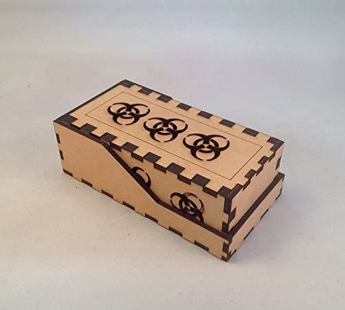 Zombie Mini Dice Tower v1 Smoke Acrylic Window Laser Cut MDF Unique Fast Shipping