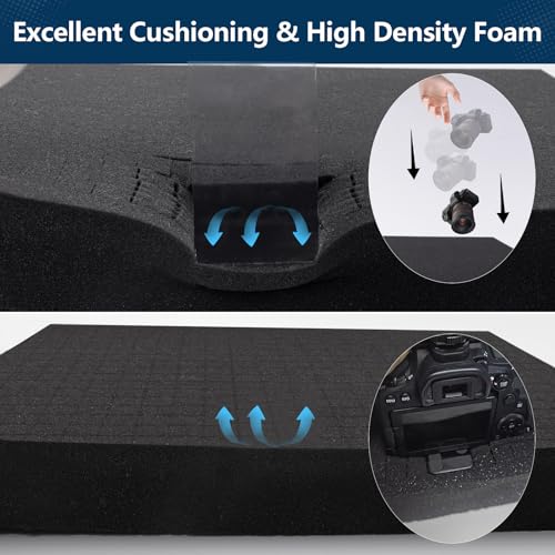 4pcs Pick and Pluck Foam - 16 x 12 x 2 &16 x 12 x 0.4 IN Gun Case Foam Sheets Padding Pre-Cube Sheets with Bottom Packing for Board Game Box Cases Storage Drawer - size: 2 size- length 16in