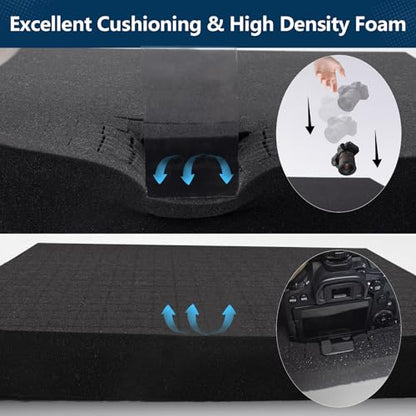 4pcs Pick and Pluck Foam - 12 x 12 x 2 &12 x 12 x 0.4 IN Gun Case Foam Sheets Padding Pre-Cube Sheets with Bottom Packing for Gun Cases Padding Storage Organizer - size: 2 size- length 12in