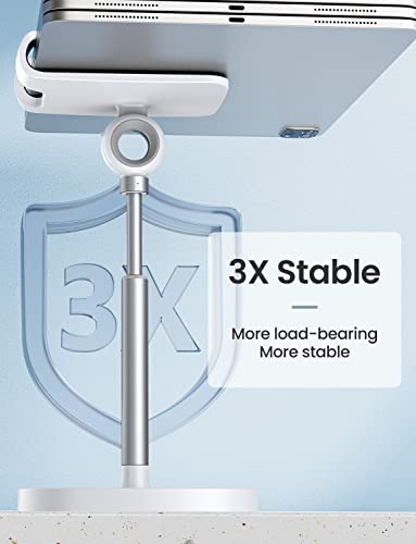 LISEN Phone Stand for Desk, Cell Phone Holder, White Gaming Accessories | Phone Stand White, Adjustable Phone Stand for Desk, Phone Stand, iPhone Stand Compatible with Switch iPad, 4-10 in Devices - color: White