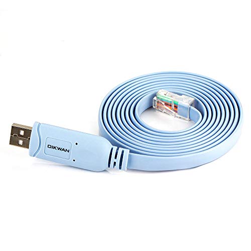 USB to RJ45 Console Cable 2pack, Essential Tool for Cisco, NETGEAR, Ubiquiti, LINKSYS, TP-Link Routers/Switches Connection, Compatible with Windows, Mac, Linux Laptops - size: 6 ft 2 Pack