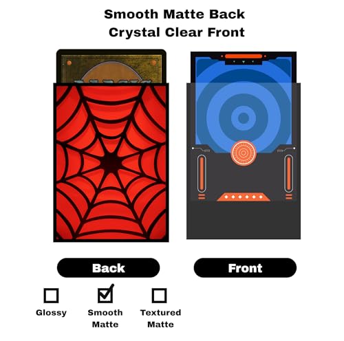Trading Card Sleeves – 100 Count – Smooth Matte Art Back & Clear Front (66 x 92 mm) – Fits Standard Cards, MTG, Sports & Collector Decks - Crimson Snare