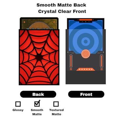 Trading Card Sleeves – 100 Count – Smooth Matte Art Back & Clear Front (66 x 92 mm) – Fits Standard Cards, MTG, Sports & Collector Decks - Crimson Snare