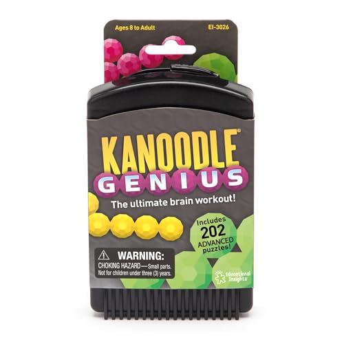 Educational Insights Kanoodle Genius - 3D Brain Teaser Puzzles for Kids, Spatial Puzzle Games for Adults, Teens and Kids, Problem Solving Toys and Logic Puzzles, Single Player Games