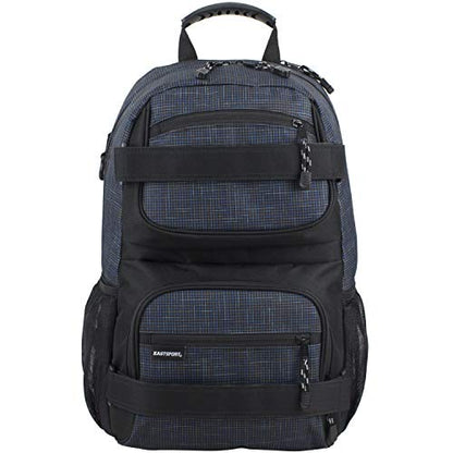 Eastsport Travel Skateboard Backpack Double Strap Laptop Bag Multi-Sport Design for Men and Women, Navy Gradient Ripstop - color: Navy/Gradient Ripstop Print