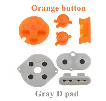 Silicone Rubber Conductive Button Pad with A B Power ON Off Buttons for Gameboy Color GBC (K) - color: K