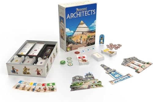 Asmodee 7 Wonders Architects - Shape History with Your Ingenious Wonders, Civilization Strategy Game for Kids and Adults, Ages 8+, 2-7 Players, 25 Minute Playtime | Build an ancient Wonder through fast, accessible strategy gameplay. Ages 8+, 2-7 Players,
