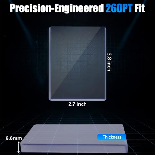 DEDC 50 Top Loader Thick Card Load Holder Storage for Trading Cards Sports Sleeves Hard Plastic 260 Point Protective Toploaders 3"x4" Rigid Memorabilia Collectibles - size: 260pt