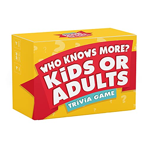 Who Knows More? Kids or Adults, The Ultimate Trivia Game for Families | Fun Family Game for All Ages Including Kids, Teens and Adults, See Who is Smarter in the Best Card Game for Family Game Night
