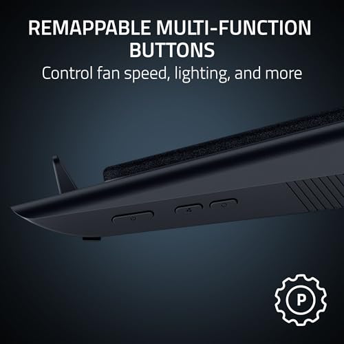 Razer Laptop Cooling Pad Adaptive Smart, Intelligent Fan Control | Airtight Pressure Chamber, Fits Most Laptops & Macbooks 14" to 18", Preset & Custom Fan Curves, 3 Port USB Type A, Chroma RGB