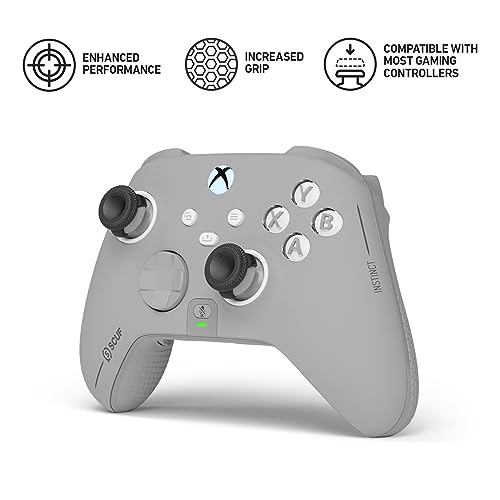 SCUF Control Thumbstick Grips - 4 Pack with 2 Bases - Catalyst - Joystick Thumb Grips For Xbox One and Xbox Series X & S, PS4, PS5, Nintendo Switch Pro Controller - Black - color: Black, size: 4 Pack, style: Catalyst