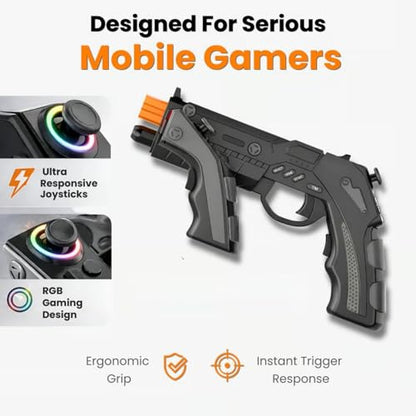 G1 Pro Mobile FPS Controller, Wireless Bluetooth Somatosensory Shooting Realistic Gun Stock for Phone & Pad, AR Gaming Joystick with Trigger for FPS & Mobile Shooters