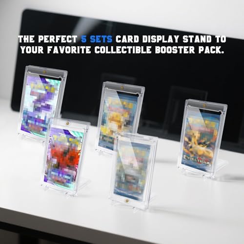 DEDC Booster Pack Protector Card Holder UV Magnetic Case MTG Display Holder Clear Cases Fit for Standard Cards Storage Protect Collectible Sports Gaming Cards (Showcase(5+5))