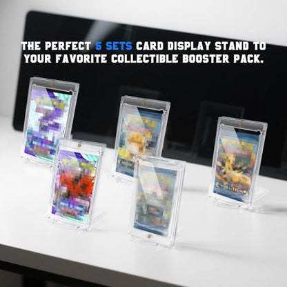 DEDC Booster Pack Protector Card Holder UV Magnetic Case MTG Display Holder Clear Cases Fit for Standard Cards Storage Protect Collectible Sports Gaming Cards (Showcase(5+5))