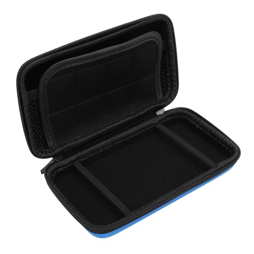 Carrying Case for NintendoNew New 2DS XL, 2DS LL, New 3DS, 3DS Console, Hard Protective Shell Travel Case Pouch with 8 Game Cartridges Slot, Water Proof PU & Hard EVA, Console - color: Blue