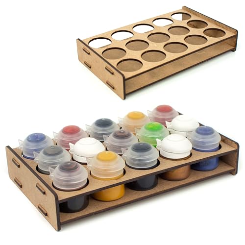 Mini Paint Holder for Miniatures & Modeling, Compact Project Paint Organizer Tray for 33mm Pots, Portable Tabletop Paint Rack, Compatible with Citadel (33mm) - color: Mini 36 mm