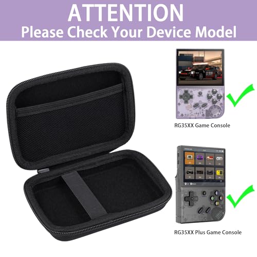 Khanka Hard Travel Case for Anbernic RG35XX Plus/RG355XX/RG355XX Pro Retro | EVA Hard Shell, Mesh Pocket Accessory Storage, Travel-Ready Portable Storage, Easy Carry Handle, Protective Case Only