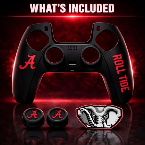 Silicone Gaming Cover Compatible with PS5 Controller - Officially Licensed University of Alabama Crimson Tide Night Design - color: Night-N1