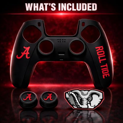Silicone Gaming Cover Compatible with PS5 Controller - Officially Licensed University of Alabama Crimson Tide Night Design - color: Night-N1