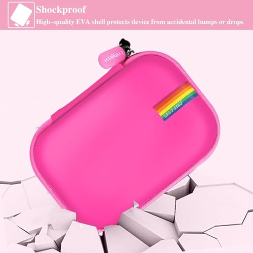 Leayjeen Kids Camera Case Compatible with Seckton/GKTZ/OZMI/PROGRACE/Dylanto/Rindol/VATENIC/Nine Cube/hyleton and More Kid Digital Camera Toys Gifts and Accessories (Case Only) | Fits CIMELR/Seckton/OZMI Kids Toy Cameras and Children Digital Camera,Shockp