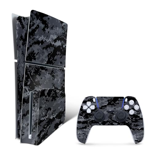 MightySkins Skin Compatible with Playstation 5 Slim Disk Edition Bundle - Digital Camo | Protective, Durable, and Unique Vinyl Decal wrap Cover | Easy to Apply | Made in The USA - color: Digital Camo, size: Playstation 5 Slim Disk Edition With Controller