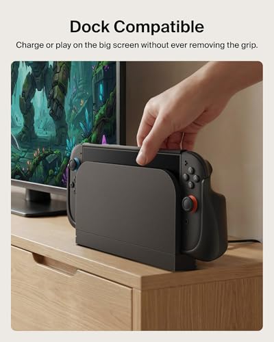 Belkin Nintendo Switch 2 Case Grip, Dockable & Quick-Release Design, Ergonomic Non-Slip, Kickstand Compatible Protective Case, Detachable & Comfortable Joy-Con 2 Handheld Grip, Travel Controller case - color: Black, style: Grip
