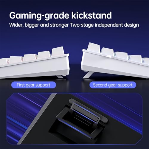 FKZ x MCHOSE ACE 68 Magnetic Switch Gaming Keyboard,Hall Effect Rapid Trigger Keyboard 60% Hyper-Fast Adjustable Actuation,RGB Backlit 8K Hz Polling Rate for Mac/PC Game (White) - color: White-Blue Ice Magnetic Switch