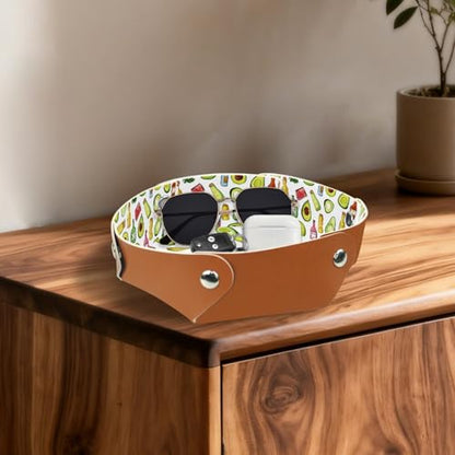 2Pcs PU Dice Holder Folding for RPG DND Table Games, Dice Trays Storage Box Portable Folding Rolling Dice Tray, Kitchen and Avocado - color: Multi 1